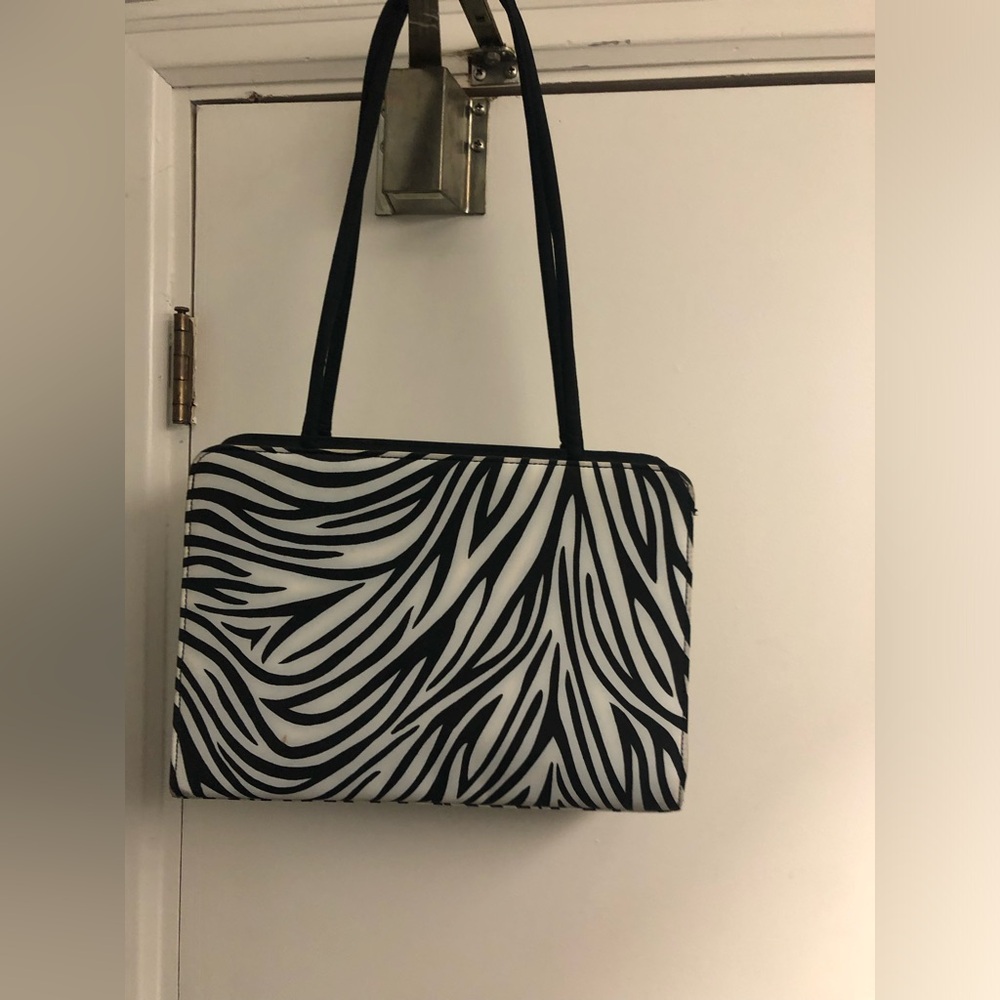 zebra pattern laptop bag